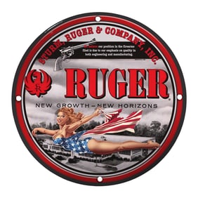 Vintage Ruger Porcelain Sign - Celebrate Firearm Quality and Heritage