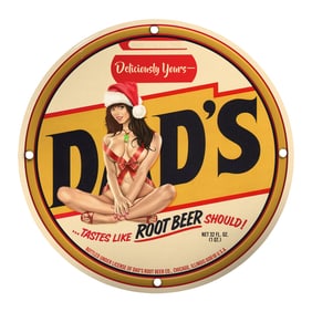 Vintage Dad?s Root Beer Porcelain Sign - Iconic Nostalgic Decor