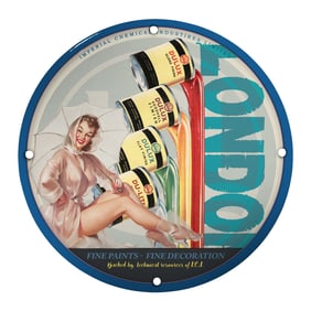 Vintage Dulux Paints Porcelain Sign: Iconic London Ad Art for Collectors