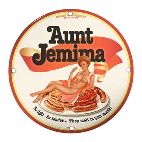 Vintage Aunt Jemima Metal Sign - Iconic Retro Advertising Art for Collectors
