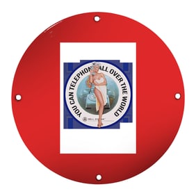 Vintage Bell System Porcelain Sign: Connect with the World! Unique Retro Artwork