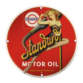 Vintage Standard Oil Porcelain Sign - Captivating Classic Oil Advertising Decor