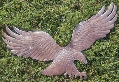 Vintage Hand-Forged American Eagle | Massive Iron Craftsmanship | Patriotic Wall Art