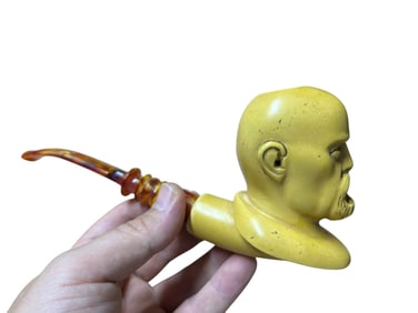 Unique Handcrafted Meerschaum Pipe: Exquisite Artisan Design from Turkey