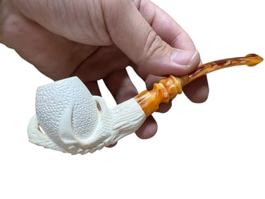 Exquisite Handcrafted Meerschaum Pipe - Unique Masterpiece from Turkey's Finest Artisans