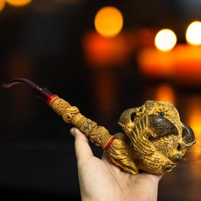 Exquisite Handcarved Meerschaum Pipe with Spiral Design ? A Collector's Dream
