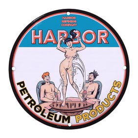 Vintage Harbor Refining Company Sign: A Unique Collector's Item for Petroleum Enthusiasts