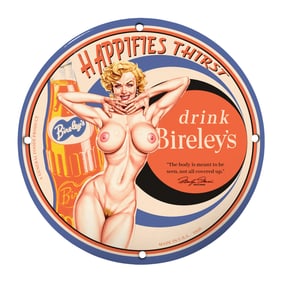 Vintage Bireley's Drink Advertising Sign - Classic Mid-Century Artwork