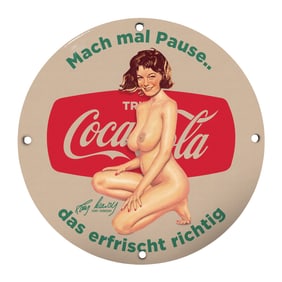 Vintage Coca-Cola Pin-Up Art: Nostalgic Advertising Collectible