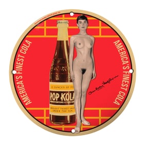 Vintage Pop Kola Advertising Sign: Unique Americana Decor for Collectors