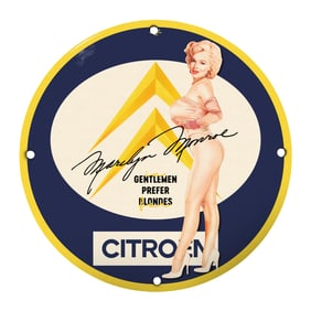 Vintage Marilyn Monroe Citro?n Sign - Collectible Art for Automobile Enthusiasts