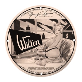 Vintage Marilyn Monroe Artwork: Wilton Cigarettes Collector's Sign