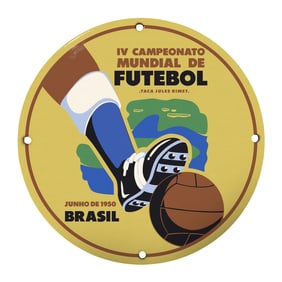 Vintage 1950 FIFA World Cup Brazil Poster Art Print | Classic Football Memorabilia