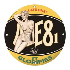Vintage Late One Sign: A Stunning Tribute to Nostalgic Pinup Art