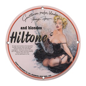 Vintage Hiltone Sign: Celebrating Blondes with Marilyn Monroe's Charm
