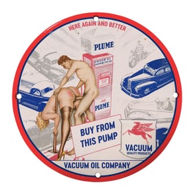 Vintage Vacuum Oil Company Decorative Sign - Rare Collectible Art Piece
