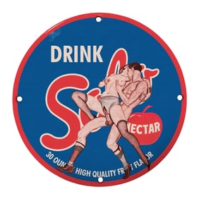 Vintage 'Drink Superior Nectar' Metal Sign - Bold Graphic Art Decor for Collectors