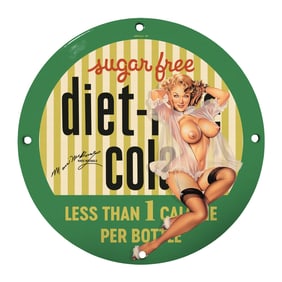 Vintage-Inspired Sugar Free Diet-Cola Sign Art | Retro Advertising Collectible