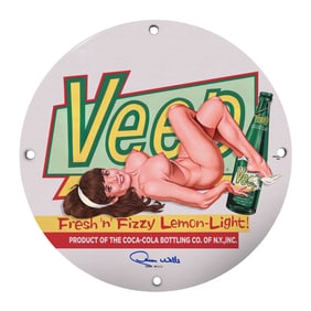 Authentic Vintage Veep Soda Sign Art - A Retro Coca-Cola Memorabilia Collectible