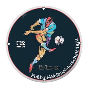 Vintage WM 74 Soccer Championship Art: A Colorful Tribute to 1974 Football History