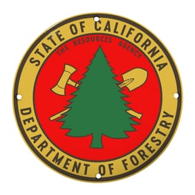 Official California Department of Forestry Sign - Iconic State Symbol for Forest Management