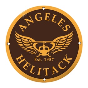 Vintage Angeles Helitack Emblem Sign - Perfect for Aviation and Firefighting Decor