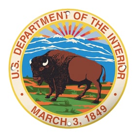 Vintage U.S. Department of the Interior Emblem Sign - Ideal for Collectors and Decor