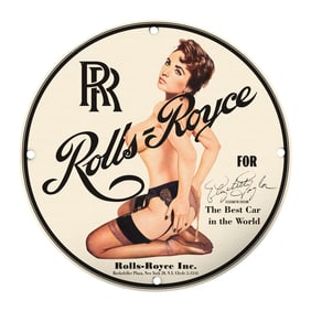 Vintage Rolls-Royce Advertisement Featuring Iconic Art and Style