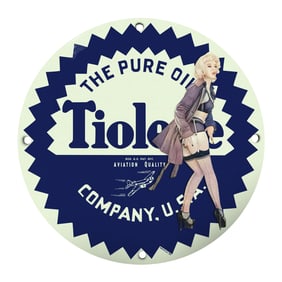 Vintage Tiolene Advertising Sign: A Touch of Classic Aviation Style for Your Collection