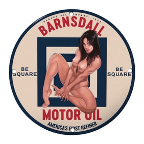 Vintage Barnsdall Motor Oil Sign - Classic Americana Art for Collectors