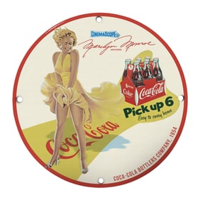 Classic Coca-Cola Advertisement Featuring Marilyn Monroe - Vintage Collectible Art