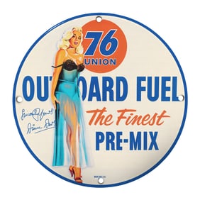 Vintage 76 Union Outboard Fuel Sign - Classic Retro Gas Station Decor