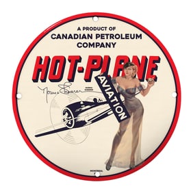 Vintage Hot-Plane Aviation Sign: A Captivating Piece of Aviation History