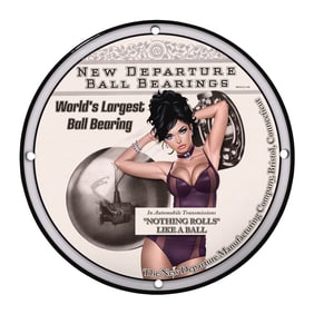 Vintage New Departure Ball Bearings Sign - World's Largest Ball Bearing