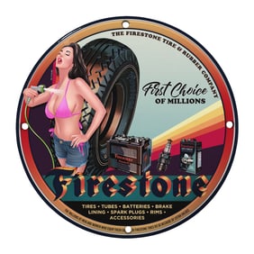 Vintage Firestone Advertisement Metal Sign: A Collector?s Dream for Automotive Enthusiasts