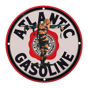 Vintage Atlantic Gasoline Sign: A Unique Collector's Item for Automotive Enthusiasts