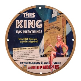 Vintage Philip Morris Advertising Sign: An Iconic Piece for Collectors & Tobacco Enthusiasts