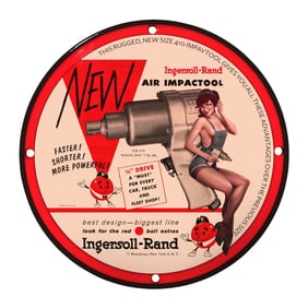 Vintage Ingersoll-Rand Air Impact Tool Sign: A Must-Have for Collectors and Mechanics
