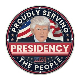 Proudly Serving the People: 2024 Presidential Campaign Sign for Enthusiasts