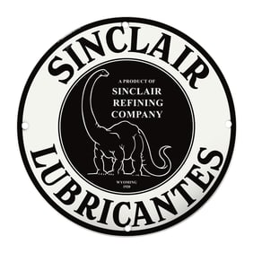 Vintage Sinclair Lubricants Sign - Classic Collectible for Automotive Enthusiasts