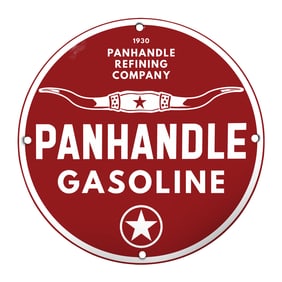 Vintage Panhandle Gasoline Sign from 1930 ? A Unique Collectible for Enthusiasts