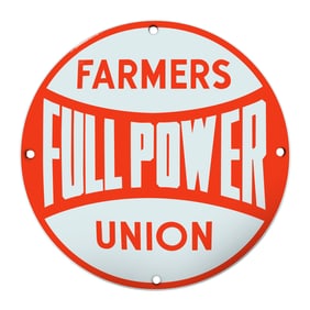 Collectible Farmers Full Power Union Sign - Vintage Agricultural Memorabilia