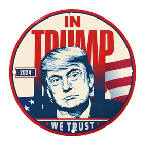 Support Trump in 2024: Unique Decorative Sign for True Patriots and Collectors