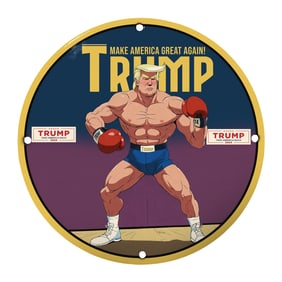 Unique Trump-Themed Art Piece: Make America Great Again Boxing Retro Sign