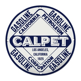 Rare Vintage Calpet Oil Company Sign - A Collectible Memorabilia from 1925