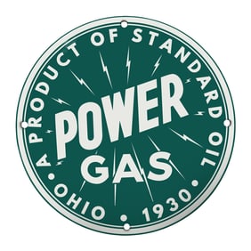 Vintage Power Gas Sign - Nostalgic Standard Oil Memorabilia for Collectors