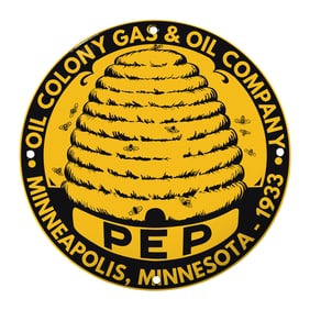 Vintage Oil Colony Gas & Oil Company Sign - Unique Collector's Item from 1933, Minneapolis
