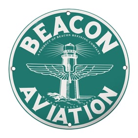 Vintage Beacon Aviation Sign: A Collector's Treasure from Beacon Refining Company