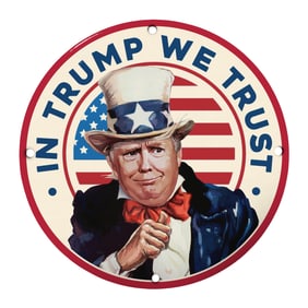 In Trump We Trust Metal Sign ? Unique Wall Decor for Political Enthusiasts