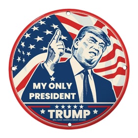 Vibrant Retro Trump Sign: My Only President - Celebrate Patriotism and American Pride